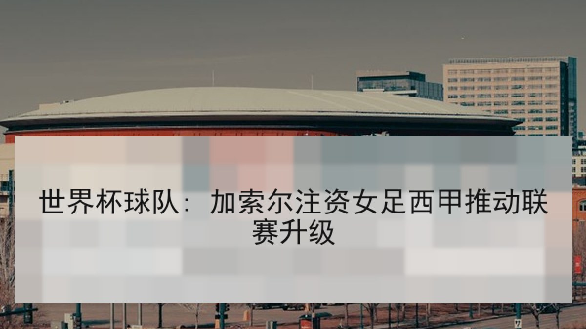 世界杯球队: 加索尔注资女足西甲推动联赛升级
